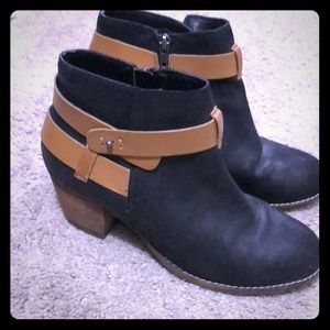 Black and brown booties